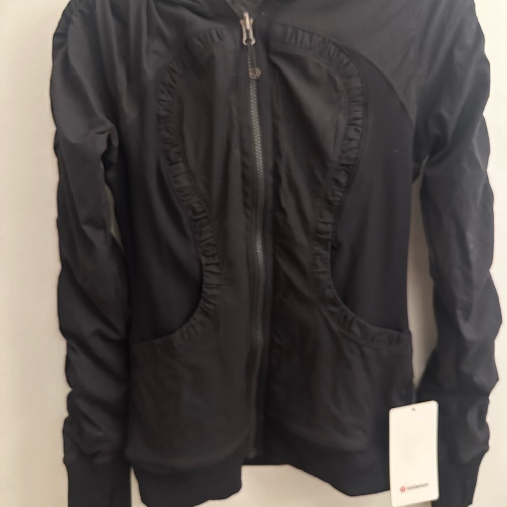 Lululemon Athletica Black Fitted Hooded Sweatshirt